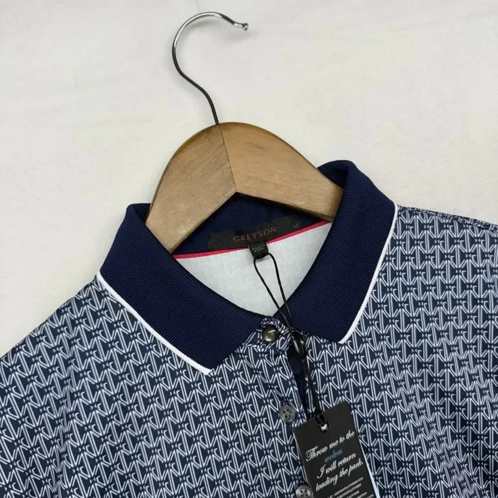 Greyson Polo Shirt Womens Medium Blue Rocket Mortgage Detroit Monogram Golf NEW - Picture 5 of 11